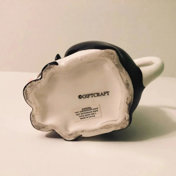 Giftcraft Cow Creamer Pitcher 4.5 Inch Tall Floral Figurine - Picture 9 of 13